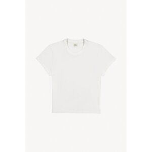 FM 669 T102 Unisex White T-Shirt Size M Cotton Crew Neck